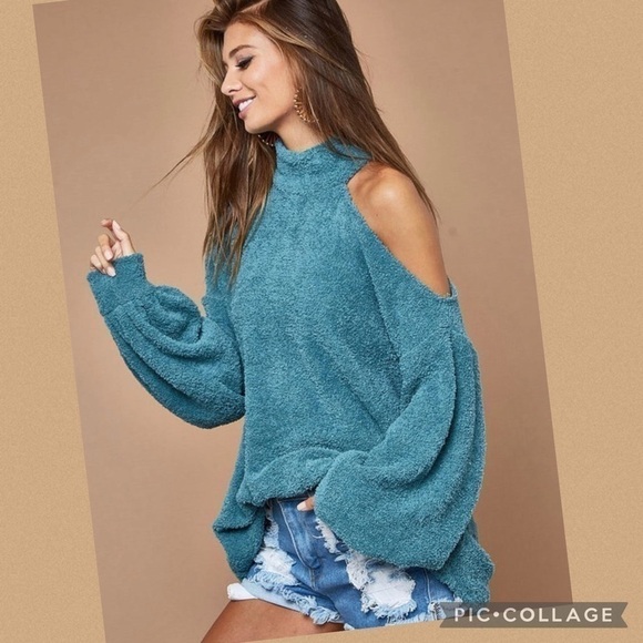 SALE!! Ivory… Ivory 1 Shoulder Sweater - Picture 2 of 4